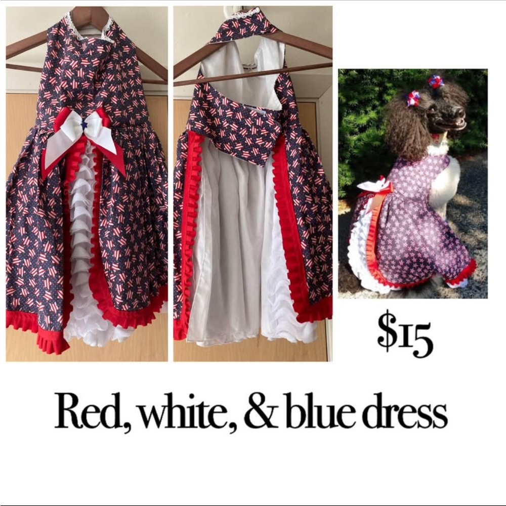 Red, White, and Blue Dress with Bow